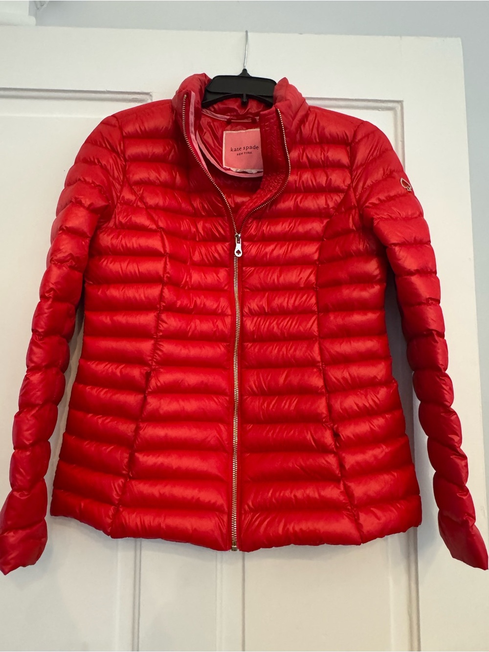 kate spade Red Quilted Lightweight Puffer Jacket